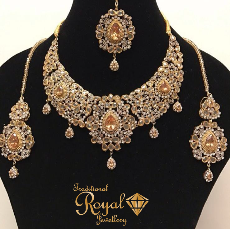 Amira Gold Plated  Bridal Set