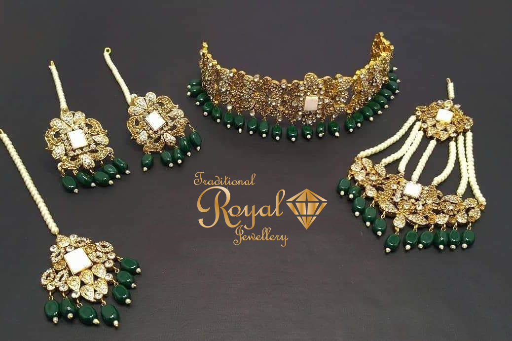 White Stone Bridal Set