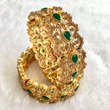 Gold Bangles with stone